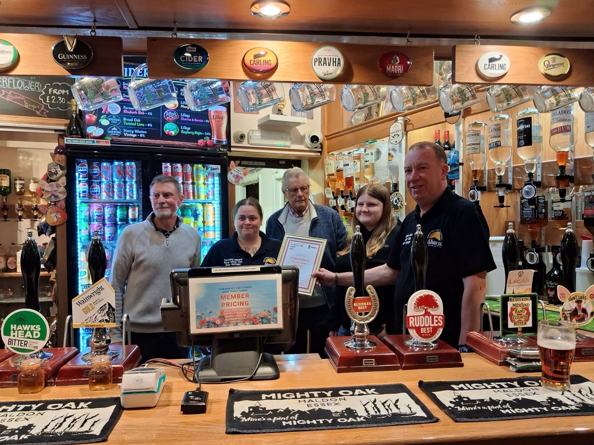 Image for Kettering Midland Band Club scoops CAMRA award