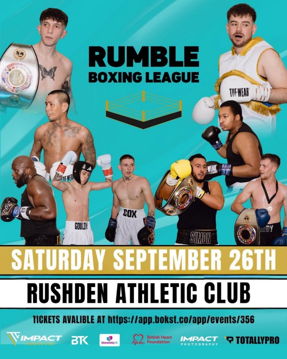 Fight action coming up at Rushden Athletic Club 